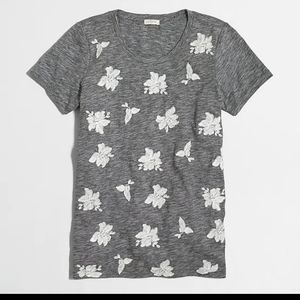 J.crew  Floral Embroidered T-shirt.